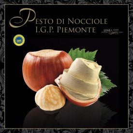 PIEDMONT PGI HAZELNUT PESTO - GOLD LINE Pure raw hazelnut ice cream paste. Piemonte IGP Certified. Vegan ok Certified.