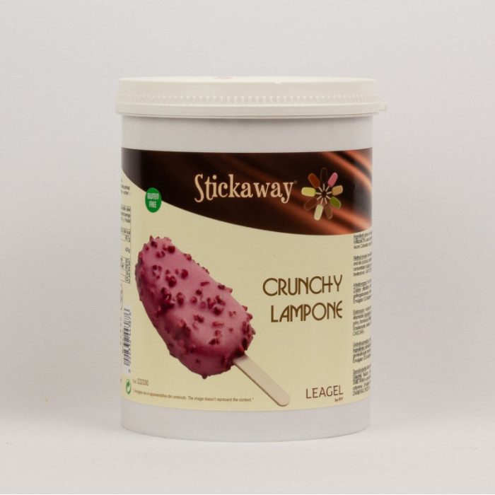 RASPBERRY CRUNCHY STICKAWAY 1,2 KG - COVERING GLAZE FOR ICE CREAM LEAGEL
