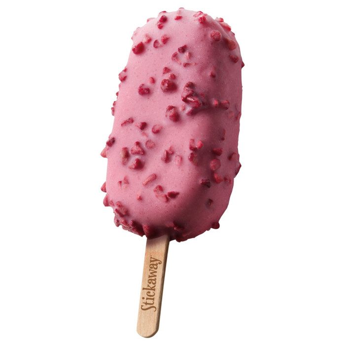 RASPBERRY CRUNCHY STICKAWAY 1,2 KG - COVERING GLAZE FOR ICE CREAM LEAGEL