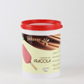 STRAWBERRY STICKAWAY 1.2 KG. - ICE CREAM STICK COVERING LEAGEL